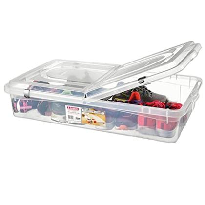 Imagem de Kit 4 Organizadores 51L Transparente C/Tampa Prática-Sanremo