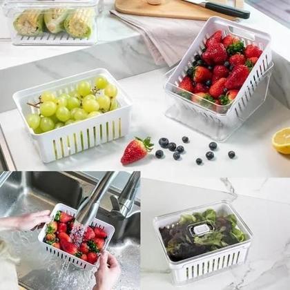 Imagem de Kit 4 Organizadores De Geladeira Cesto Organizador 2,2L Ou