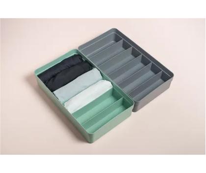 Imagem de Kit 4 Organizadores Gaveta Colmeia Divisor Roupa Íntima Multiuso Branco - Ou