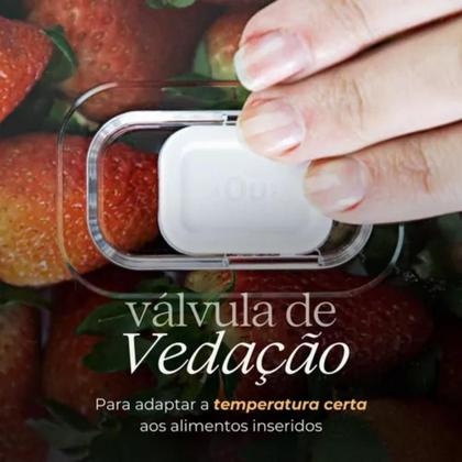Imagem de Kit 4 Organizadores Geladeira Clear Fresh 2,8l Cesto Tampa