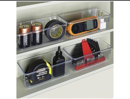 Imagem de Kit 4 Organizadores Multiuso - Pote Acrílico Cristal Acrimet 971