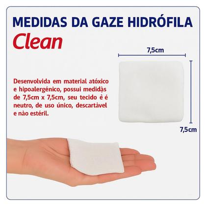 Imagem de Kit 4 Pacotes Gaze Não Estéril 13 Fios 240g para Curativo  1200 Unid