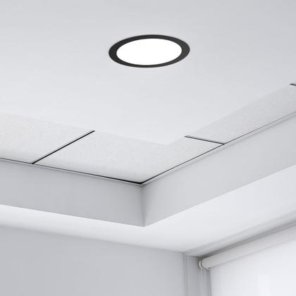 Imagem de Kit 4 Painel LED 18W LYS Redondo Embutir Preto