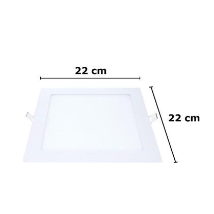Imagem de Kit 4 Painel Led Embutir Quadrado Luz Fria 6500K 18W 22Cm