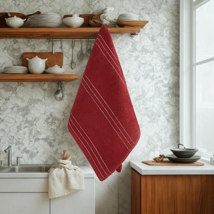 Imagem de Kit 4 Pano Copa Prato Felpudo Atoalhado Gourmet 100% Algodão 397 g/m²