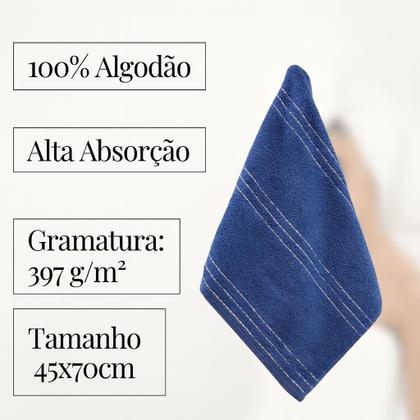 Imagem de Kit 4 Pano Copa Prato Felpudo Atoalhado Gourmet 100% Algodão 397 g/m²