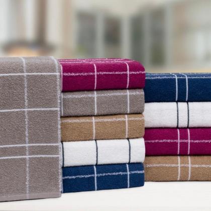 Imagem de Kit 4 Pano de Prato Copa Atoalhado Xadrez 100% Algodão