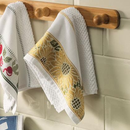 Imagem de Kit 4 Panos Copa Para Bordar Karsten Atoalhado Girassol