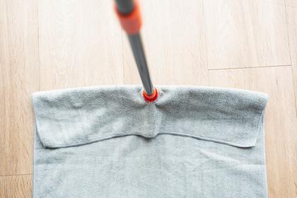 Imagem de Kit 4 Panos De Chão Com Furo 60X50 Cinza Microfibra