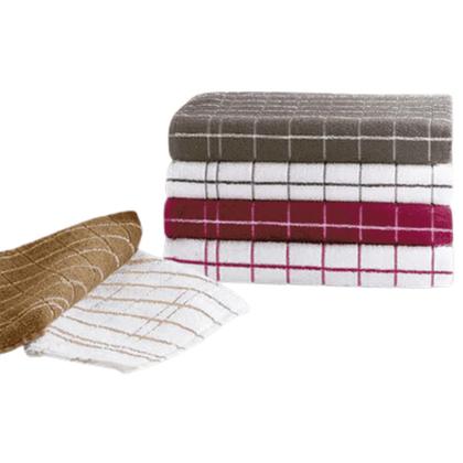 Imagem de Kit 4 Panos de Secar Louça Chef Teka Atoalhado 100% Algodão