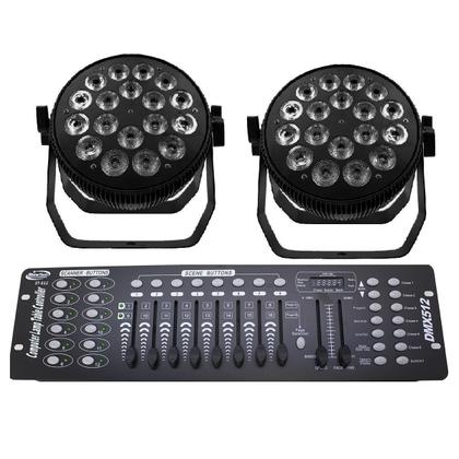 Imagem de Kit 4 Par Led Indoor Slim Briwax 18X12W Rgbw + Mesa Dmx 512