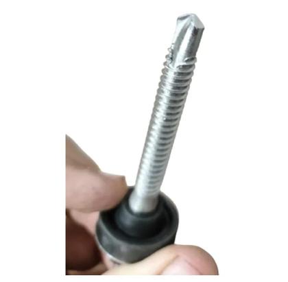 Imagem de Kit 4 Parafuso Placa Solar Suporte Fibro Metal Inox 25 Cm