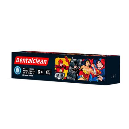 Imagem de Kit 4 Pasta de Dente Infantil Gel com Flúor 50g Heróis DC Liga da Justiça Creme Dental Dentalclean