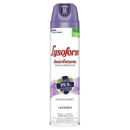 Imagem de Kit 4 pçs lysoforme 360ml lavanda desinfetante superfícies