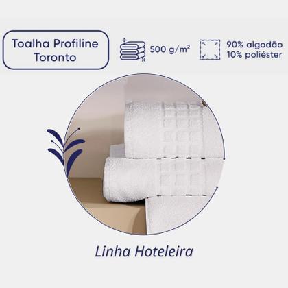 Imagem de Kit 4 pçs Toalhas de Banho Luxo Hotel Profiline Branca Gramatura 500g/m² Teka