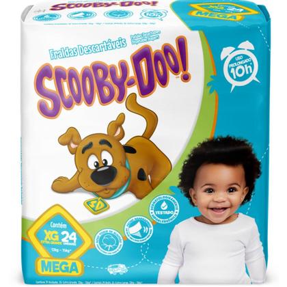 Imagem de Kit 4 PCT Fralda Descartável Scooby Doo Mega