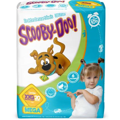 Imagem de Kit 4 PCT Fralda Descartável Scooby Doo Mega