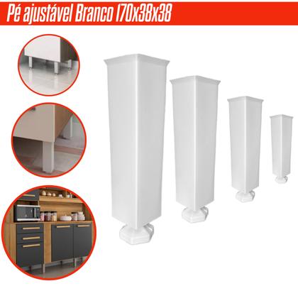 Imagem de Kit 4 Pé Armario de Cozinha Com Altura Regulavel 17 a 20cm