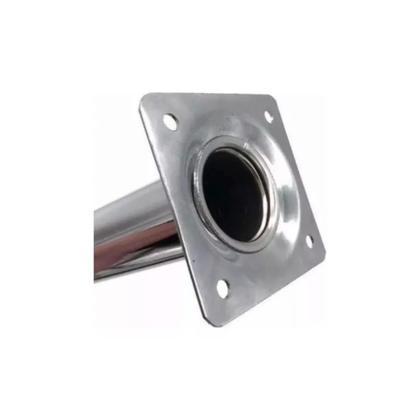 Imagem de Kit 4 Pé Para Móveis Regulável Redondo Cromado 12cm Aço
