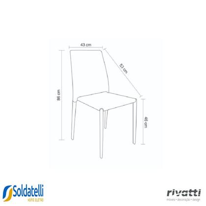 Imagem de Kit 4 Peças Cadeira Amanda PVC Várias Cores - Rivatti