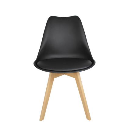 Imagem de KIT 4 Peças Cadeira Eames Leda Preta Luxo Casa Escritório Combo