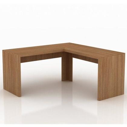 Imagem de Kit 4 peças com 1 Escrivaninha em L, 2 Estantes e 1 Balcão Espresso Móveis