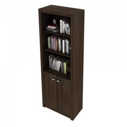 Imagem de Kit 4 peças com 1 Escrivaninha em L, 2 Estantes e 1 Balcão Espresso Móveis