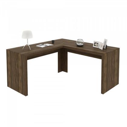 Imagem de Kit 4 peças com 1 Escrivaninha em L, 2 Estantes e 1 Balcão Espresso Móveis