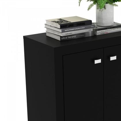 Imagem de Kit 4 peças com 1 Escrivaninha em L, 2 Estantes e 1 Balcão Espresso Móveis