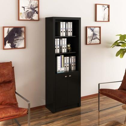 Imagem de Kit 4 peças com 1 Escrivaninha em L, 2 Estantes e 1 Balcão Espresso Móveis