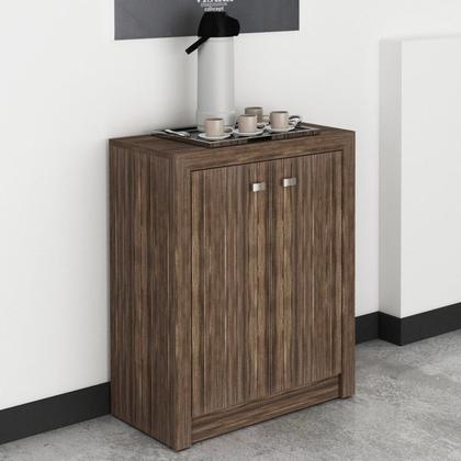 Imagem de Kit 4 Peças com 1 Mesa 1 Balcão 1 Estante 1 Gaveteiro Espresso Móveis