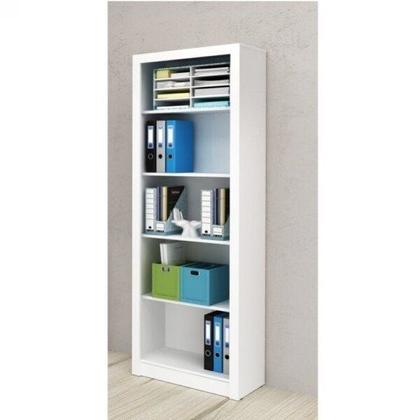 Imagem de Kit 4 Peças com Escrivaninha em L, Estante 4 Prateleiras, Armário Baixo e Balcão para Escritório