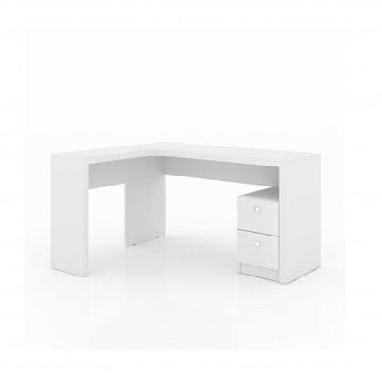 Imagem de Kit 4 Peças com Escrivaninha em L, Estante 4 Prateleiras, Armário Baixo e Balcão para Escritório