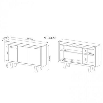 Imagem de Kit 4 Peças com Escrivaninha em L, Estante 4 Prateleiras, Armário Baixo e Balcão para Escritório