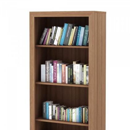 Imagem de Kit 4 Peças com Escrivaninha em L, Estante 4 Prateleiras, Armário Baixo e Balcão para Escritório