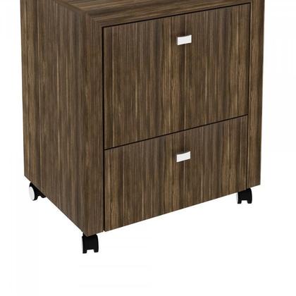 Imagem de Kit 4 Peças com Escrivaninha em L, Gaveteiro, Armário Multiuso Alto e Estante Livreiro