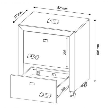 Imagem de Kit 4 Peças com Escrivaninha em L, Gaveteiro, Armário Multiuso Alto e Estante Livreiro