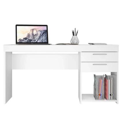 Imagem de Kit 4 Peças com Mesa para Escritório em L 1, Escrivaninha, Armário Multiuso Aberto e Armário Fechado