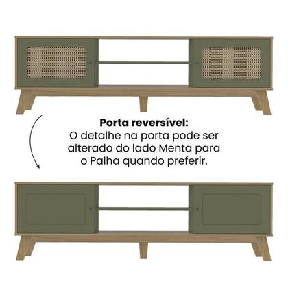 Imagem de Kit 4 Peças com Rack para Tv até 75 Polegadas, Mesa de Centro, Mesa Lateral e Aparador