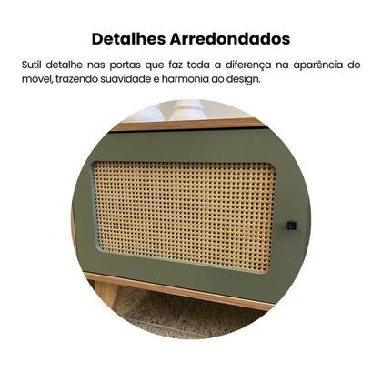 Imagem de Kit 4 Peças com Rack para Tv até 75 Polegadas, Mesa de Centro, Mesa Lateral e Aparador