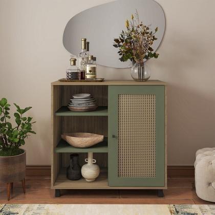 Imagem de Kit 4 Peças com Rack para Tv até 75 Polegadas, Mesa de Centro, Mesa Lateral e Aparador