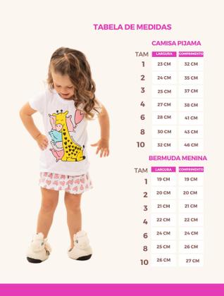 Imagem de Kit 4 Peças de Pijamas Curto Infantis para Meninas Confortáveis e Cheios de Estilo