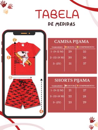 Imagem de Kit 4 Peças de Pijamas Curto Infantis para Meninos Confortáveis e Cheios de Estilo pijama para meninos
