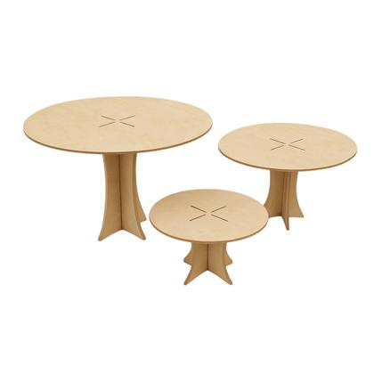 Imagem de Kit 4 Peças Decoração De Mesa - Aniversário, Mêsversário - Boleiras E Painel