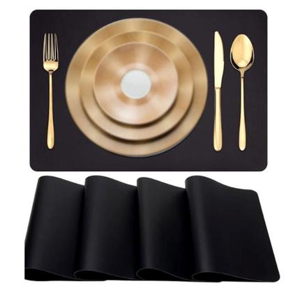 Imagem de Kit 4 Peças Jogo Americano Mesa Posta Sousplat Retangular