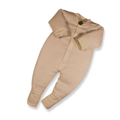 Imagem de Kit 4 Peças Macacão Bebe Macio Canelado Liso Vira Pé Menino Menina