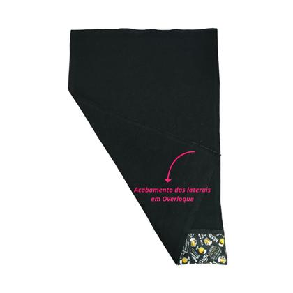 Imagem de Kit 4 Peças Pano de Prato Preto 100% Algodão Pé de Galinha 48cmx68cm com Barrado Patchwork Sortidos