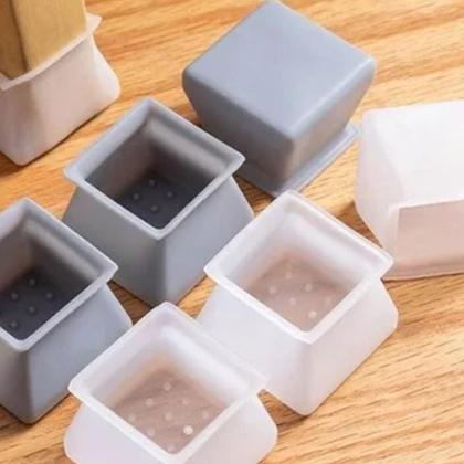 Imagem de Kit 4 Peças Proteção De Silicone Para Mesa E Pé De Cadeira Sem Barulho Ruido