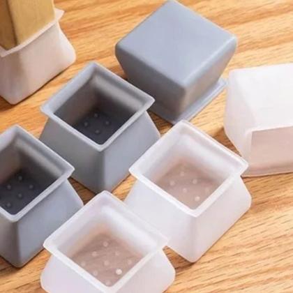 Imagem de Kit 4 Peças Proteção De Silicone Para Mesa E Pé De Cadeira Sem Barulho Ruido