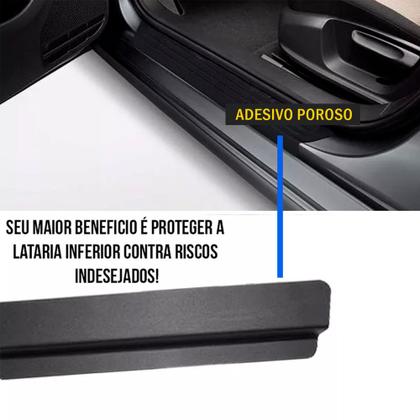 Imagem de Kit 4 Peças Soleira Adesivo Porta Fiat Strada 1999 2000 2001 2002 2003 2004